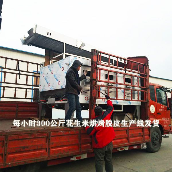 每小時300公斤花生米烘烤脫皮生產(chǎn)線發(fā)貨